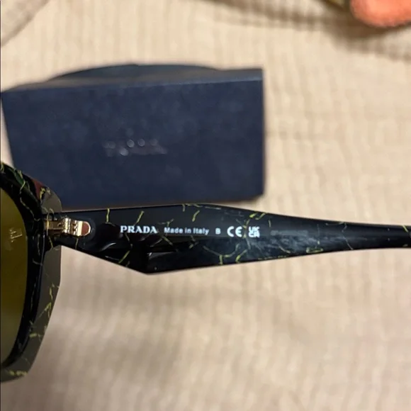 Prada Black and Green Sunglasses